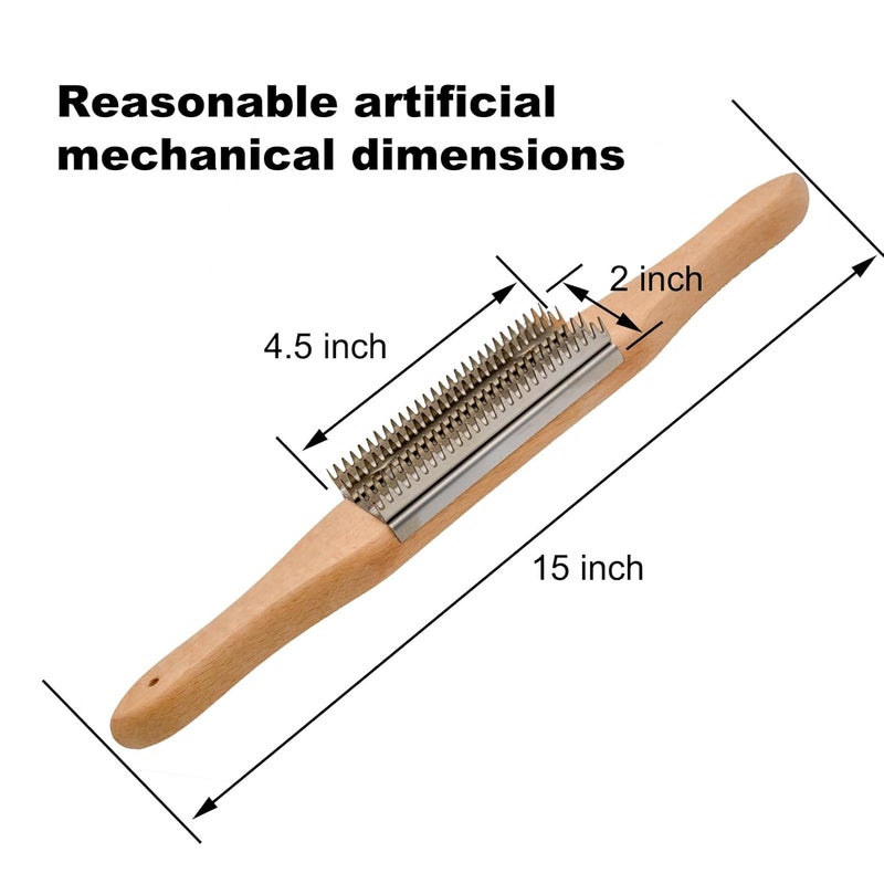 Tworider Buffer Wheel Rake, Polishing Tool with Stainless Steel Rake Teeth Head and Handle, Dress and Clean Buffing Polishing Wheel & Airway Surface Cleaning - Image 2